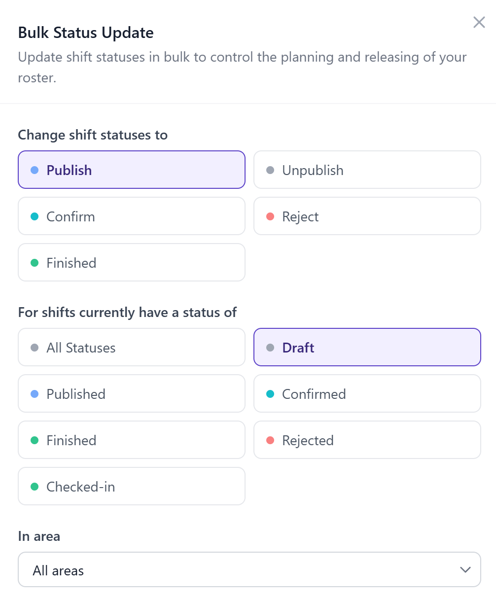 Draft, review and publish when you are ready